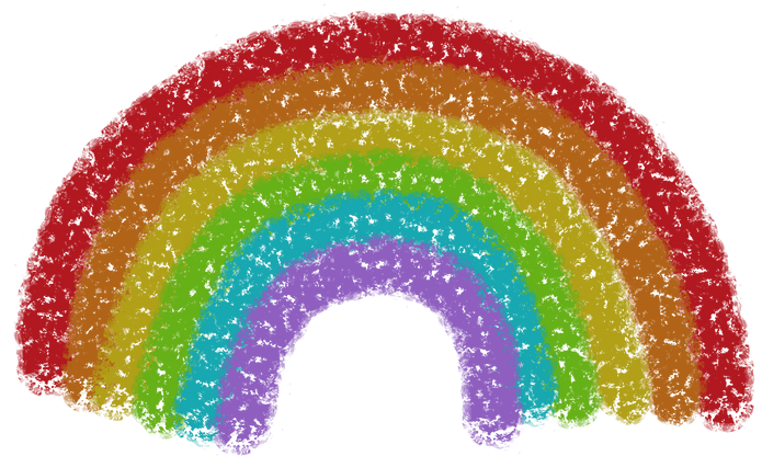 Crayon rainbow drawing